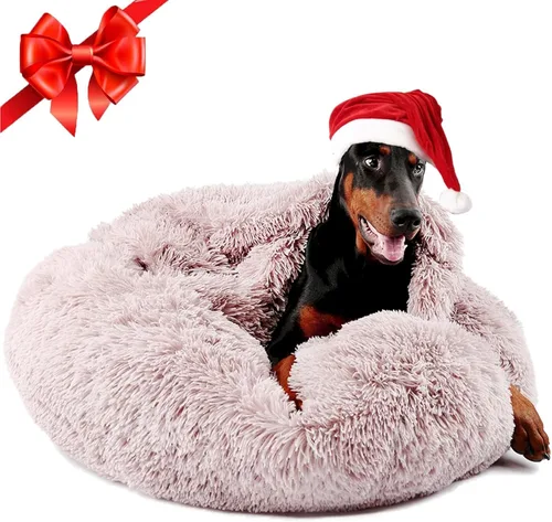 Miniatura 14 de Himax Camas para perros y gatos pequeños, cómodas camas para perros con manta adjunta, cama calmante antiansiedad esponjosa lavable