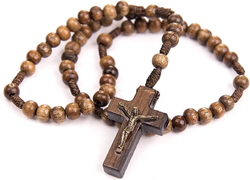 Miniatura 3 de Rosario de madera de tamaño pequeño de bolsillo Intercession fabricado en Brasil