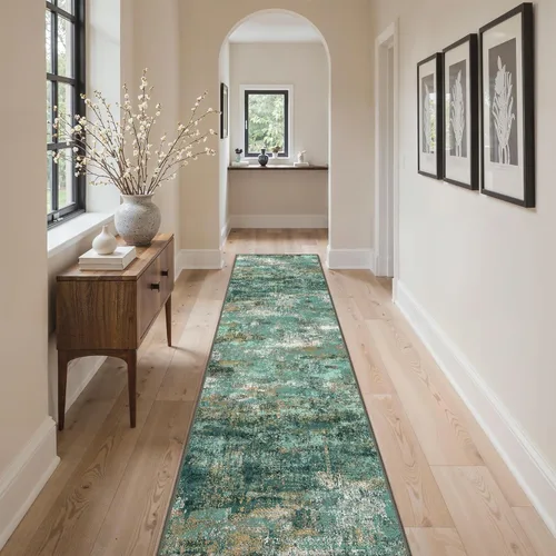 Miniatura 55 de GENIMO Alfombra antideslizante de 2 x 6 pies, lavable para pasillos de cocina, alfombras de cocina modernas abstractas, alfombra ligera de pelo bajo