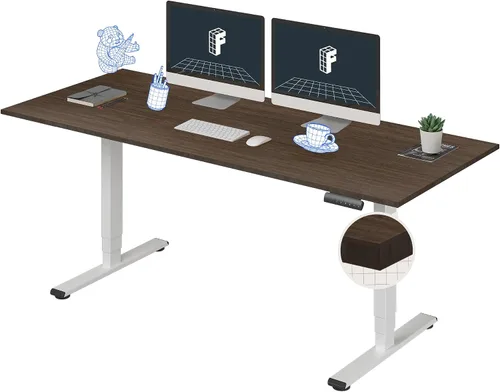 Miniatura 12 de FlexiSpot E6 Bamboo - Escritorio eléctrico de pie de 3 etapas con motor dual de 48 x 24 pulgadas, soporta 220 libras, altura ajustable con ajustes
