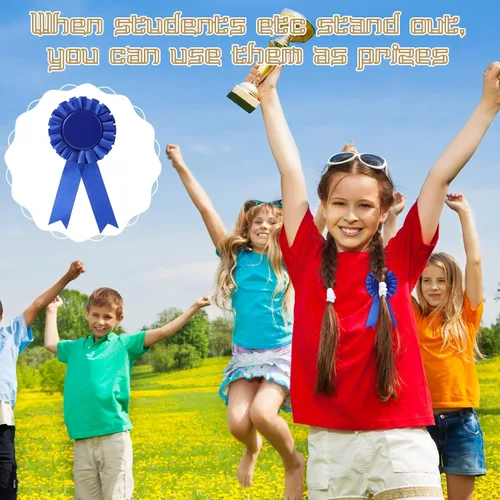 Miniatura 6 de Hanaive 60 cintas de premio en blanco, 1er 2do y 3er lugar, ganador de medalla de roseta, premio de victoria, reconocimiento, participación