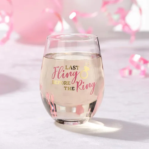 Miniatura 2 de Lillian Rose Gla Bride to Be, Bachelorette Last Fling Before The Ring - Copa de vino sin tallo, 3.25 x 3.25 x 4.75 pulgadas, rosa (G630)