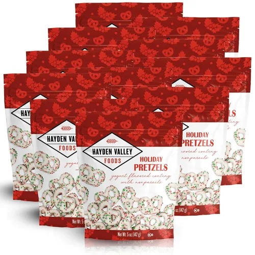 Miniatura 15 de Hayden Valley Foods Pretzels cubiertos con sabor a yogur de arándanos Bolsas de 5 onzas (paquete de 3) Sin sabores artificiales, conservantes