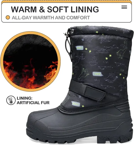 Miniatura 2 de K KomForme Snow Boots for Boys & Girls Warm Waterproof Slip Resistant Winter Shoes (ToddlerLittle KidBig Kid)