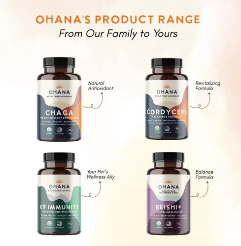 Miniatura 7 de Ohana Cordyceps, mezcla de hongos orgánicos, suplemento orgánico de hongos integrales USDA, sin OMG, sin gluten, botella de 90 cápsulas, paquete de 1