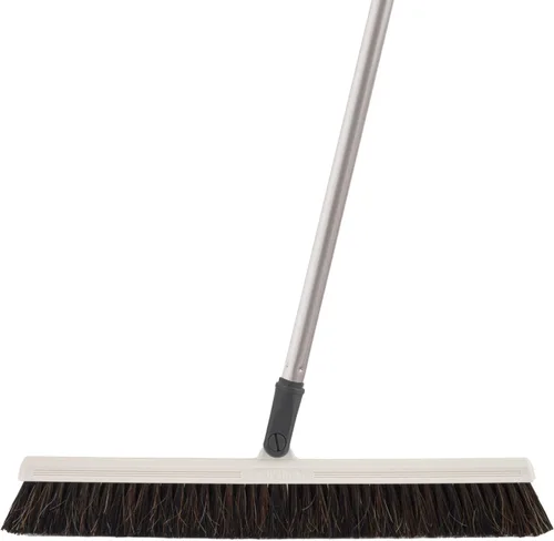 Miniatura 15 de Escoba vertical de pelo de caballo – Barredora de cocina giratoria de 18 pulgadas con cerdas suaves para pelo de perro, suelos de madera dura y Crin