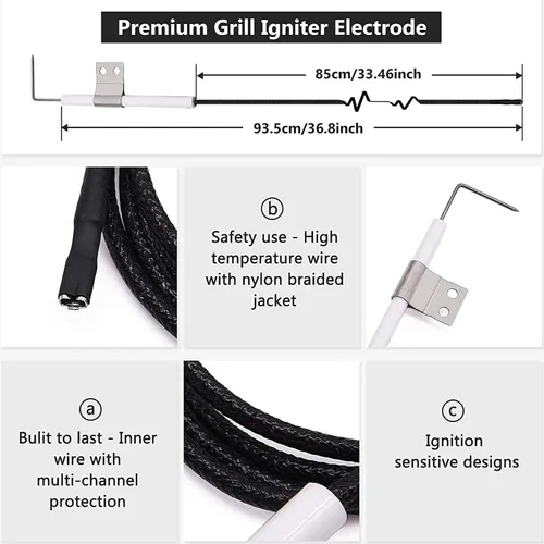 Miniatura 6 de Hiorucet Piezas de repuesto para parrilla Nexgrill 2 Burner 720-0864, 720-0864M. Reemplazo de placas de calor para parrilla, quemadores e