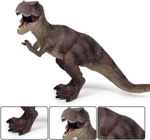 Miniatura 5 de RCOMG Tyrannosaurus Rex, figura de juguete realista de dinosaurio, figuras de plástico educativo de animales prehistóricos T-Rex para niños pequeños