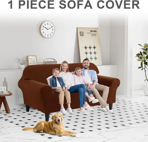 Miniatura 124 de Funda para Sofá de Terciopelo, Fundas Elásticas para Sofá para Funda Principal Separada/Respaldos y Cojines de Asiento, Funda para Sofá, para Fundas