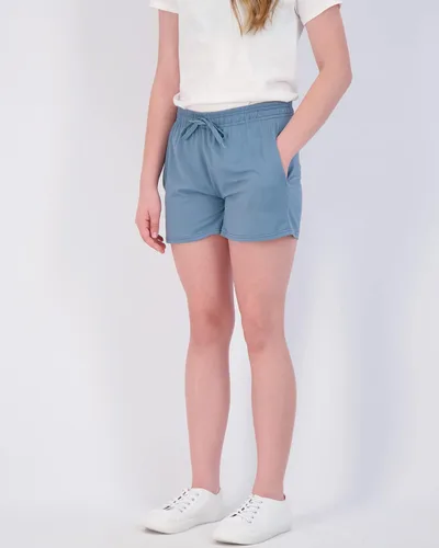 Miniatura 2 de Real Essentials Paquete de 3 pantalones cortos suaves y cómodos para niña, con cordón, pantalones cortos deportivos de yoga con bolsillos