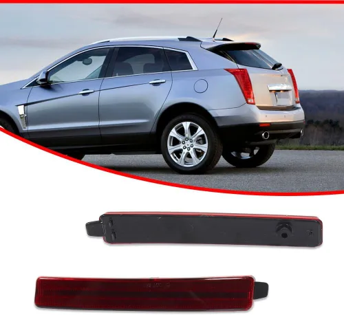 Miniatura 2 de Lente roja Parachoques Trasero Reflector Luces Vivienda Asamblea de la lente para Cadillac SRX Chevrolet Traverse GMC Acadia Saturn Outlook