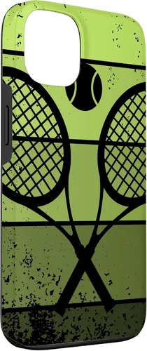 Miniatura 3 de Raqueta de jugador de tenis para iPhone 13 con cancha de pelota de tenis Vintage Retro Case