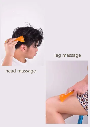 Miniatura 2 de Masajeador de cuero cabelludo Gua Sha, masajeador de espalda, rascador de cabeza, masajeador de cabeza de spa de mano para relajación profunda