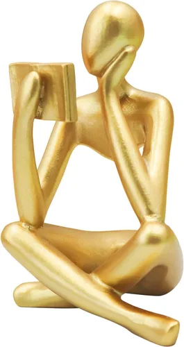 Miniatura 20 de Estatua de mujer de lectura, esculturas de pensador, adorno de arte abstracto, decoración de figura estética moderna, adecuada para el hogar, sala