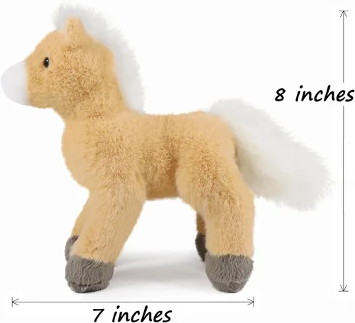 Miniatura 2 de Ice King Bear Pony Peluche de caballo de peluche de 7 pulgadas (beige)