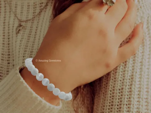 Miniatura 637 de Amazing Gemstone Pulsera de cristal para mujeres y hombres, pulsera de cristal curativo de protección, pulsera elástica con cuentas de piedras