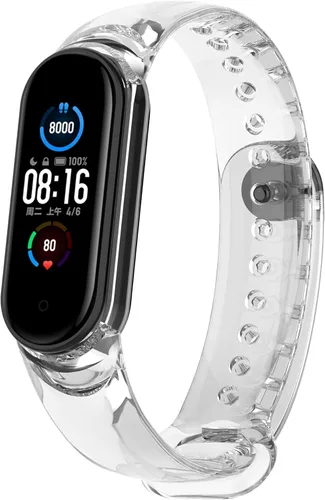 Miniatura 12 de Senter Correa de repuesto de silicona suave para Xiaomi Mi Band 5 / Mi Band 6 Smart Watch Negro