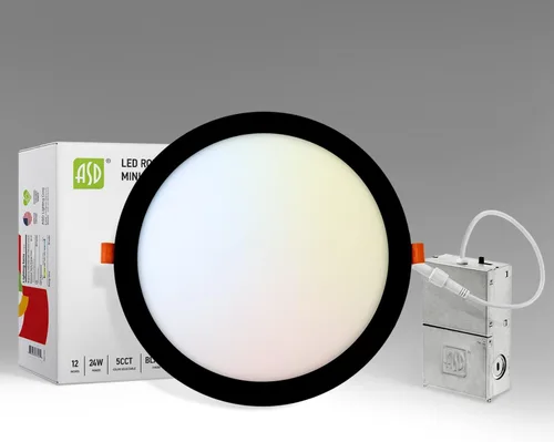Miniatura 19 de ASD Paquete de 6 luces LED empotrables de 4 pulgadas, 12 W, 5 CCT 2700K-5000K CRI90+, luces de techo regulables ultrafinas con clasificación IC