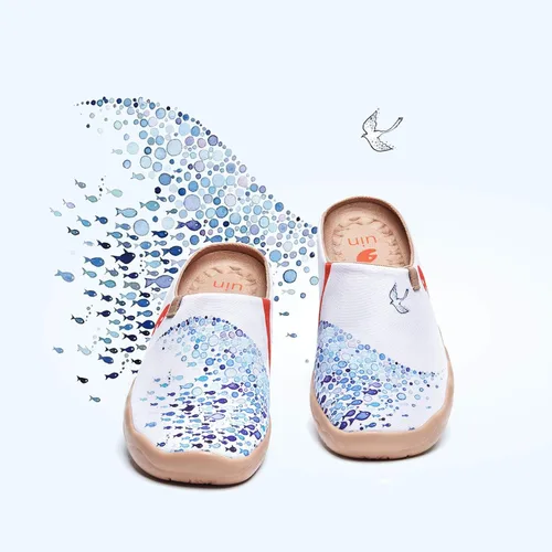 Miniatura 2 de Mocasines UIN para mujer, cómodos, modernos, pintados con diseños artísticos, para viajar, con punta ancha, estilo informal, Málaga