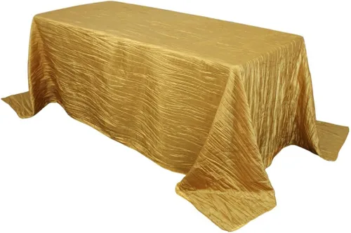 Miniatura 44 de YOUR CHAIR COVERS - Mantel Rectangular de Tafetán Arrugado de 90 x 132 Pulgadas - Azul Polvoriento, Manteles Rectangulares para Mesas Rectangulares