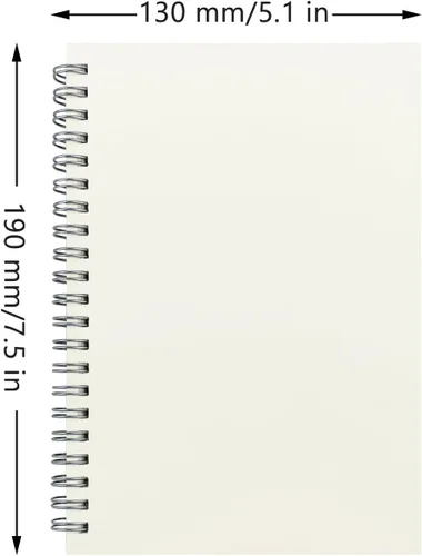 Miniatura 2 de DSTELIN Cuaderno de espiral en blanco, paquete de 3, tapa suave, libro de bocetos, 100 páginas/50 hojas, 7.5 pulgadas x 5.1 pulgadas, 100 GSM