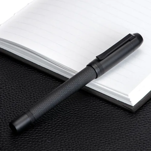 Miniatura 6 de Jinhao 92 - Pluma estilográfica negra de punta fina, metal sólido con convertidor, lápiz de caligrafía Negro