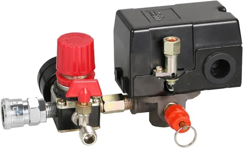 Miniatura 7 de Secbolt Válvula de control de presión de aire con manómetro regulador múltiple Compresor de aire con presostato y válvula de control de presión