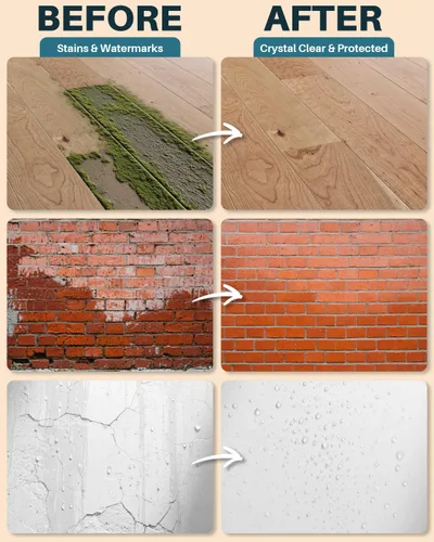 Miniatura 2 de Sellador impermeable transparente, revestimiento impermeable transparente de 5 galones, agente invisible a prueba de agua líquido para techos