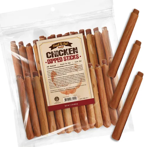 Gootoe Golosinas para perros, carne seca de pollo para perros, golosinas de entrenamiento de perros de alta calidad; alta en proteínas, sin gluten,