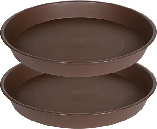 Miniatura 8 de Paquete de 2 cuencos para baño de pájaros de 14", 1,6" de profundidad, cuencos para baño de pájaros de plástico de 13, 14, 15, 16, 17, 20, 24