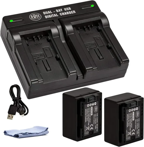 Miniatura 2 de BM Premium 2 baterías BP-718 y cargador dual para Canon Vixia HFR80 HFR82 HFR800, HFR70, HFR72, HFR700, HFR32, HFR300, HFR40, HFR42, HFR400, HFR50