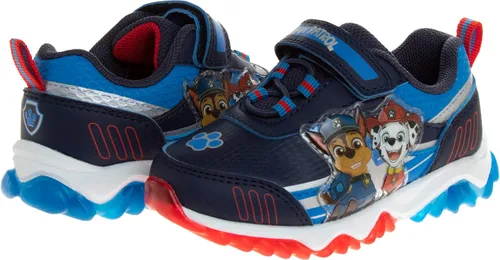 Miniatura 2 de Paw Patrol - Zapatos deportivos para niños pequeños, tenis deportivos Chase and Marshall sin cordones, ligeros y transpirables, tenis iluminados