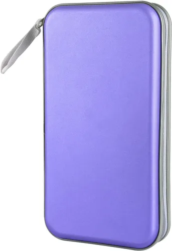 Miniatura 8 de Siveit Funda para CD, soporte para 80 CD/DVD, carteras para CD/DVD, estuches duros de plástico para CD/DVD, organizador de almacenamiento para Rojo