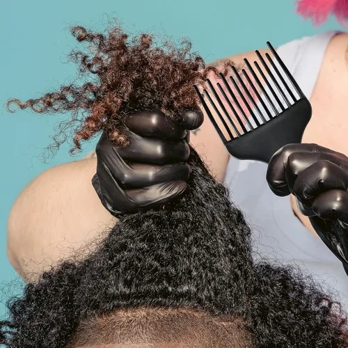 Miniatura 5 de Juego de 2 piezas de peine afro – Desenredador de doble puño grande y pequeño para pelucas, trenzas y herramienta de peinado para hombres y mujeres