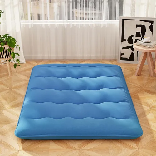 Miniatura 27 de Giantex Colchón japonés de suelo, colchón futón de 4 pulgadas con funda lavable y bolsa de almacenamiento, colchón plegable enrollable para tatami