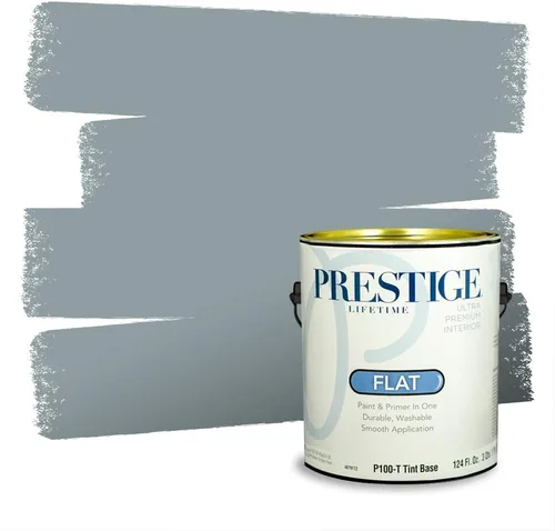 Miniatura 307 de Pintura Exterior + imprimación PRESTIGE, todo-en-uno, 1 galón, acabado mate, color comparable al Valspar* Royal Gray* VS151-Gris real