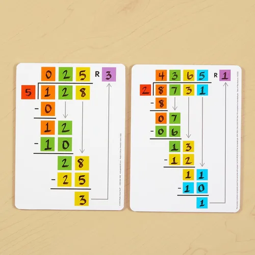 Miniatura 6 de Really Good Stuff Tableros de borrado en seco Beginning Long Division - 6 tableros