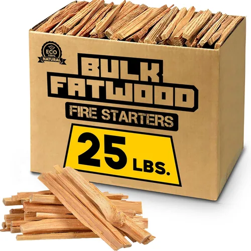 Palos de madera Eco-Stix FATWOOD iniciadores de fuego – 100% orgánico – Encendedor para estufas de leña, chimeneas, fogatas, hogueras, 11.34 kg 25