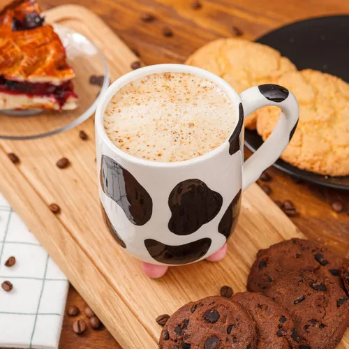 Miniatura 6 de SWEETLO Taza de Café de Vaca Artículos de Vacas Taza de Cerámica de 15oz - Taza para Amantes de las Vacas con Ubres - Tazas con Lindos Diseños