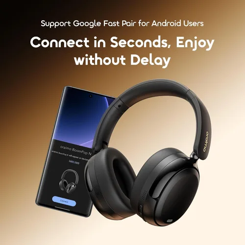 Miniatura 7 de Oraimo Auriculares inalámbricos con cancelación activa de ruido sobre la oreja Bluetooth, tiempo de reproducción de 65 horas, 3 modos