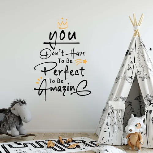 Miniatura 6 de CEYAZYE Calcomanías motivacionales – No tienes que ser perfecto para ser increíble, calcomanías de pared para despegar y pegar, citas inspiradoras