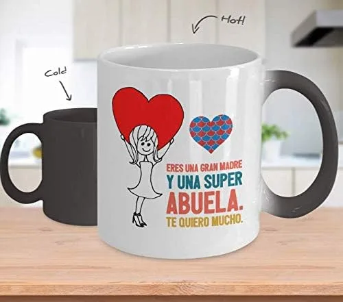 Miniatura 2 de Regalo para abuela, taza de café para día de la madre obsequio para mami en su día para madrasta en su cumpleaños, divertidas, personalizadas