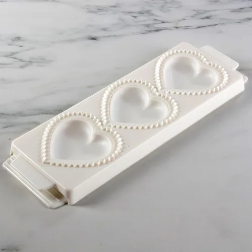 Miniatura 8 de Moldes para ravioles de corazón jumbo de 3 pulgadas, máquina de pasta rellena casera, bandeja de 2 piezas y prensa para hacer 3 raviolis grandes