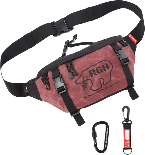 Miniatura 8 de Rough Enough - Riñonera táctica para hombres, lona encerada, cremallera YKK, hebillas UTX, capacidad de 4 litros, mosquetón y correa ajustable