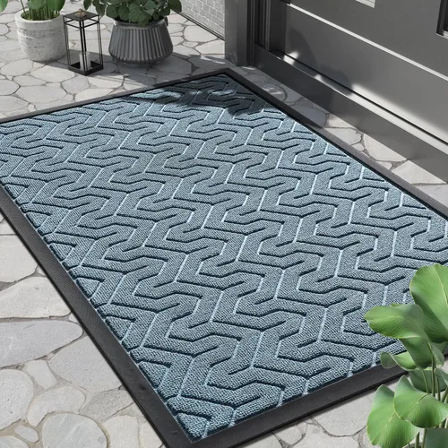 Miniatura 32 de Yimobra Alfombra para Puerta Delantera Exterior Entrada 29.5x17, Impermeable Resistente Alfombras Exteriores para Puerta Delantera, Alfombra