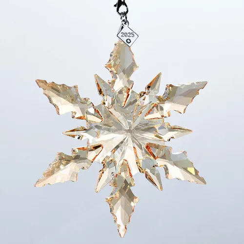 Miniatura 11 de Adorno de árbol de Navidad de edición Maxistal 2024, copo de nieve de cristal con estrella, adorno para árbol de Navidad, decoración para el hogar