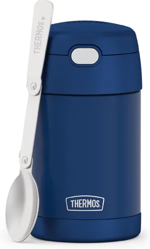 Miniatura 13 de THERMOS FUNTAINER Tarro de alimentos de acero inoxidable aislado al vacío de 16 onzas con cuchara plegable, naranja neón Anaranjado Neón