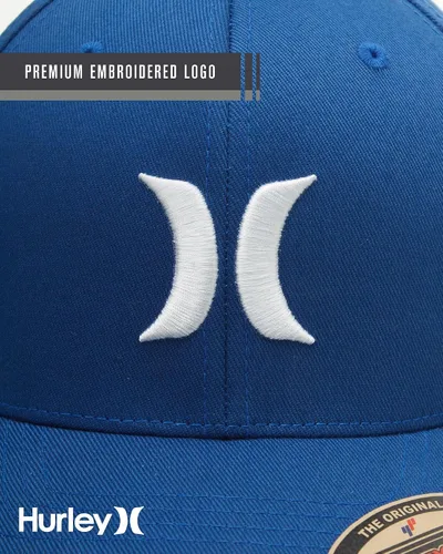 Miniatura 55 de Hurley Gorra de béisbol para hombre - Flexfit - Gorras de béisbol ajustadas para hombre (tamaños: S-XL)