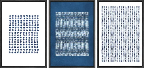 Miniatura 304 de SIGNWIN Lienzo enmarcado para pared, arte con pinceladas de flujo neutro en tonos beige abstractos, ilustraciones, arte moderno, decorativo
