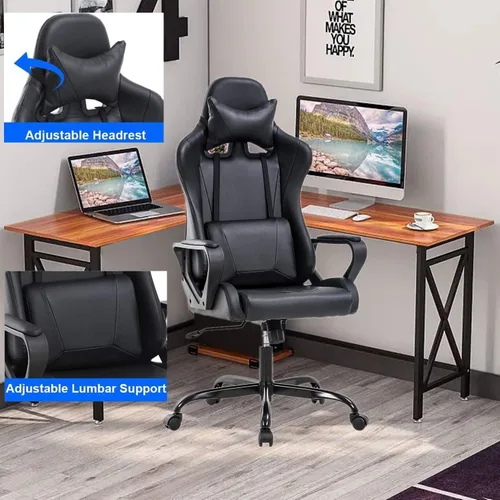 Miniatura 7 de Silla de juegos, silla de oficina, silla de computadora, silla de carreras ergonómica para videojuegos para niños, adolescentes y adultos, silla